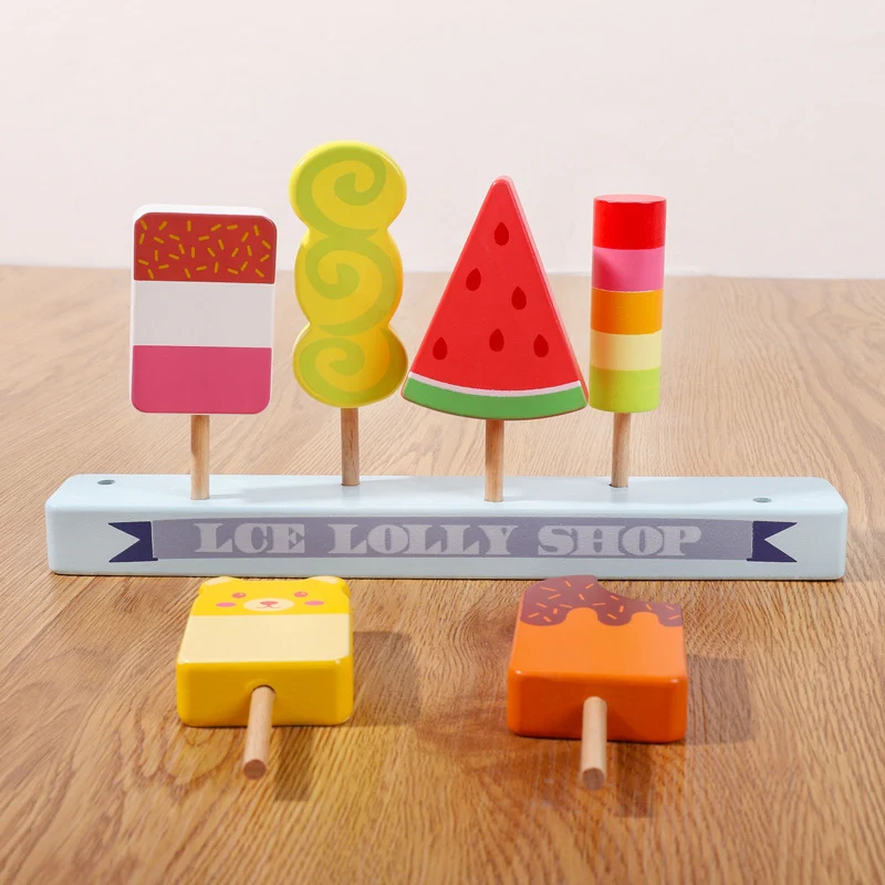 Holz Eis Spielzeug – Kinder Kaufladen & Rollenspiel Set