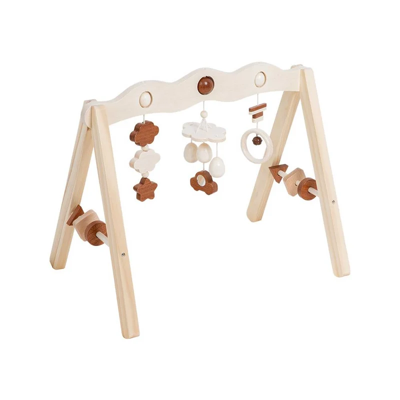 Montessori Baby Fitness Rack – Frühförderung aus Holz für Babys ab 3 Monaten