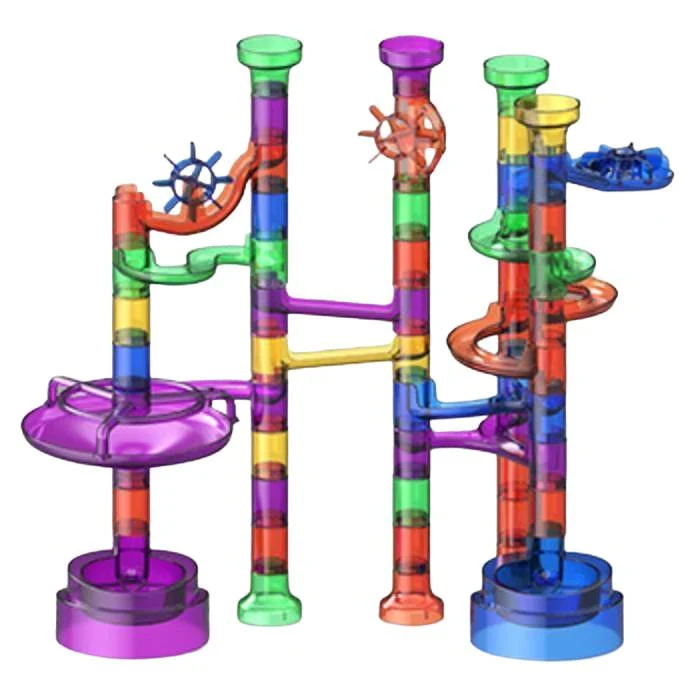 Transparente Kugelbahn – Modulares Set aus ABS-Kunststoff
