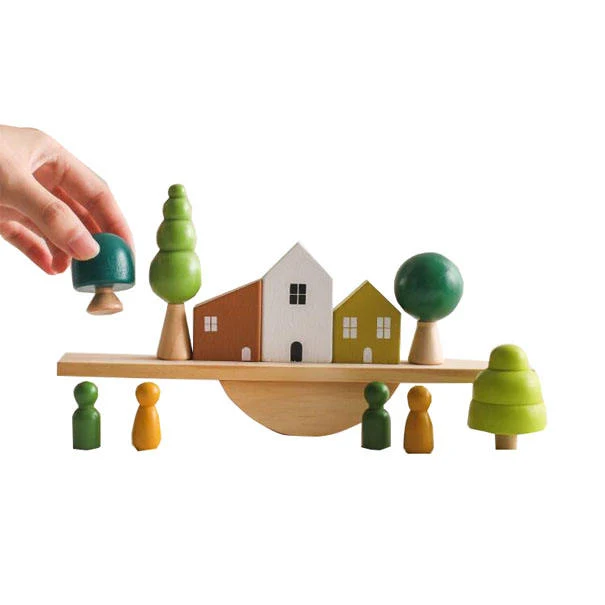 Montessori Holz Balance Spielzeug – Sinnes & Lernspielzeug für Kinder ab 1 Jahren