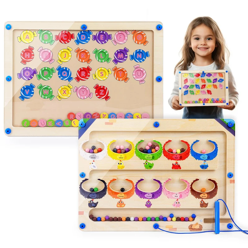 2 in 1 Montessori Magnetspiel Labyrinth