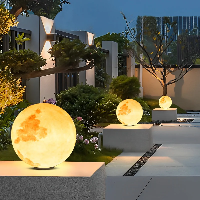 Utomhus Globe Sol Resin Puts Lampa