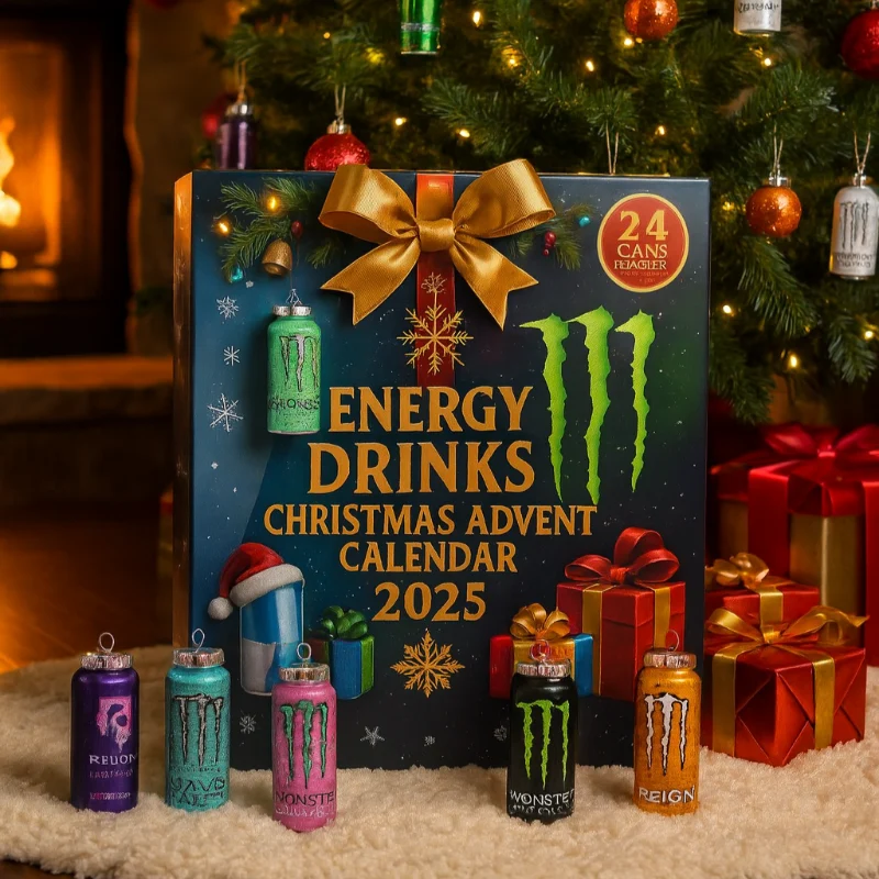 Adventskalender med 24 Energidrik Udvalg