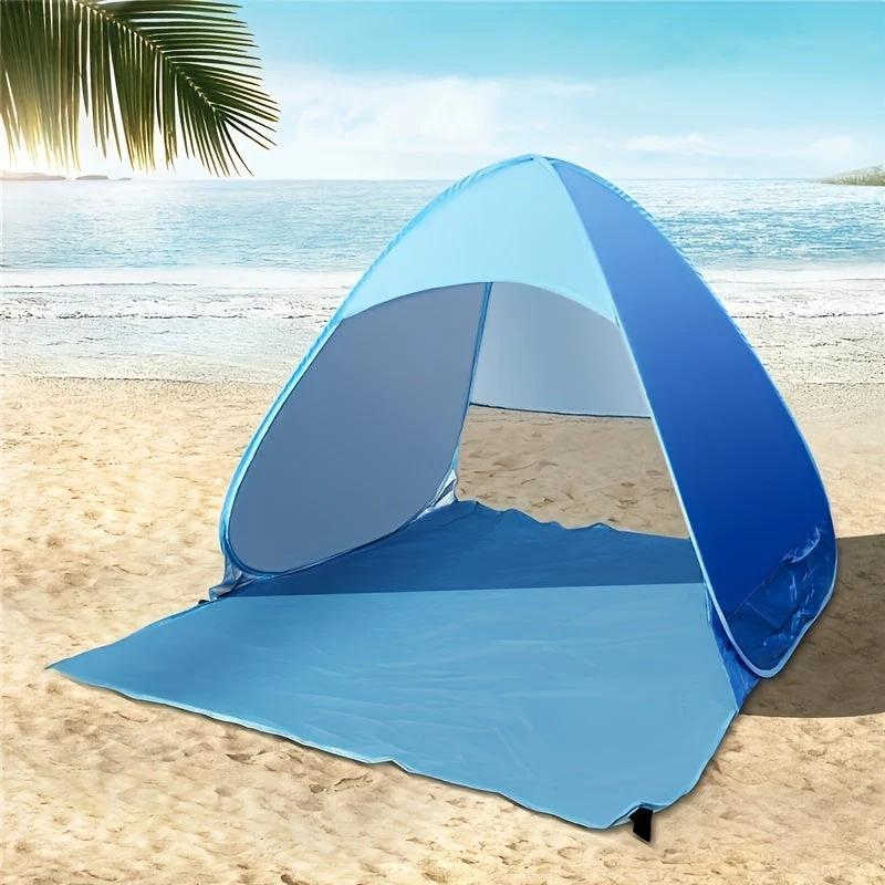 Strandtält med skuggöverdrag och bärväska
