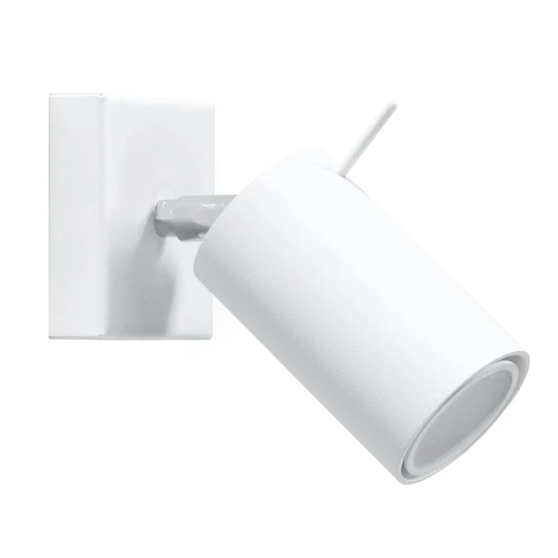 Ring Modern Spotlight - Justerbar GU10 Stål Belysning - Vit - 8x16x8 cm