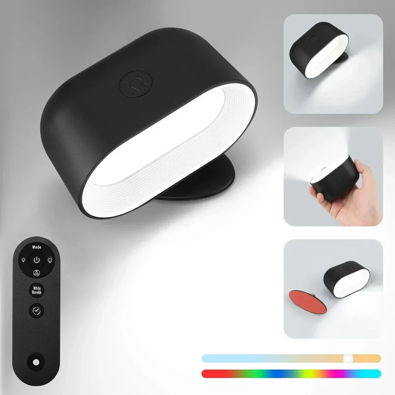 RGB Fjärrkontroll Trådlös Vägglampa