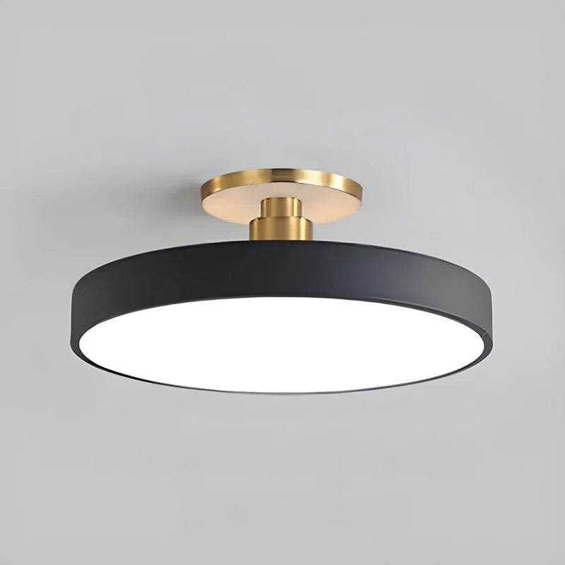 Taklampa Modern Svart Metall Flush Fitting