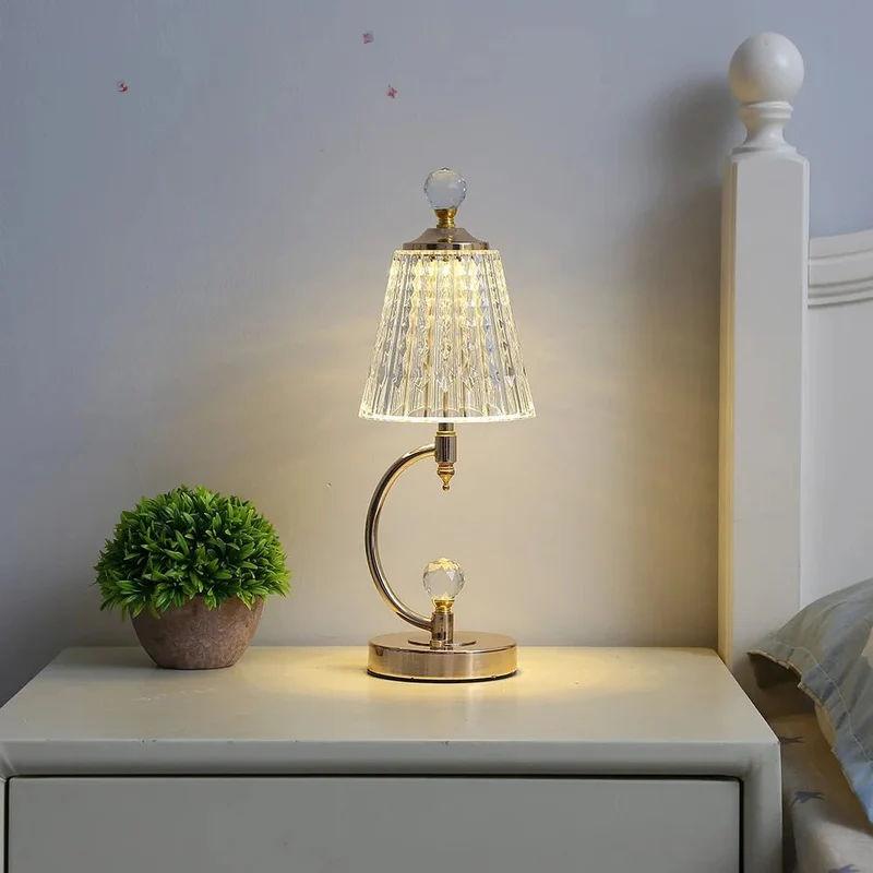 Kristall Bordslampa LED Touch Control Modern