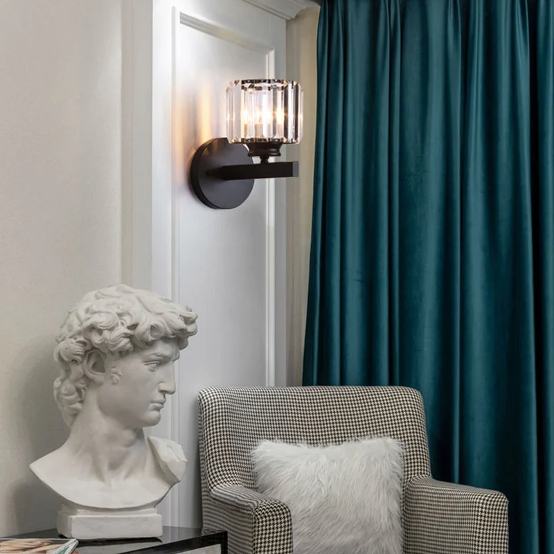 Kristallglas Vägglampa med Modern Armdesign
