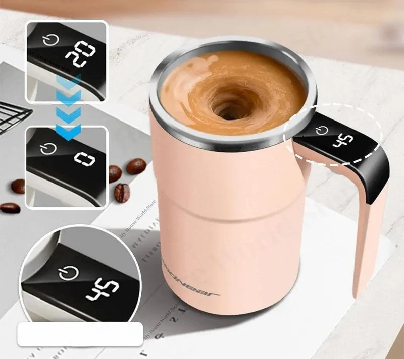 Kaffekopp Självrörande med Temperaturdisplay