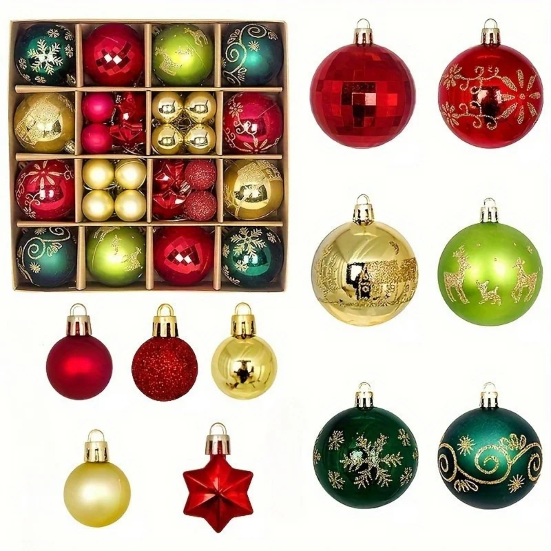 Julgranskulor Set – Plast Hängande Smycken