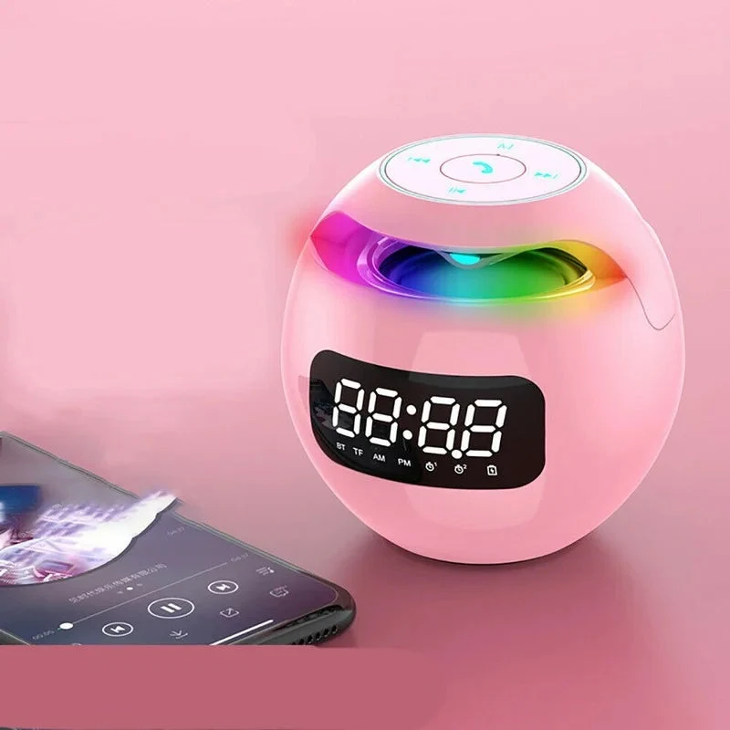 Elegant Bluetooth Vækkeur med LED-lys og Højttalerfunktion