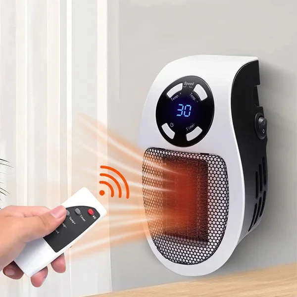 Kompakt Elektrisk Ventilatorvarmer med Fjernbetjening