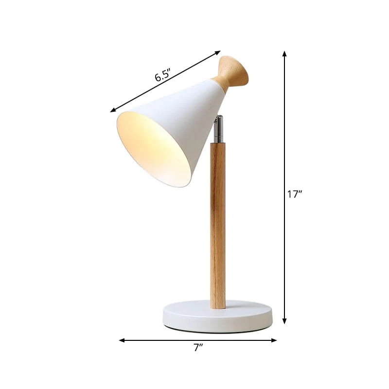 Moderne Trompetformet Bordlampe i Jern – Elegant Indretning