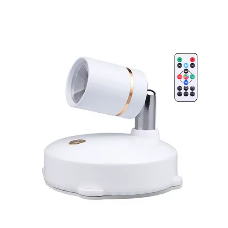 Farverig LED Lampe med Fjernbetjening og 16 Justerbare Nuancer