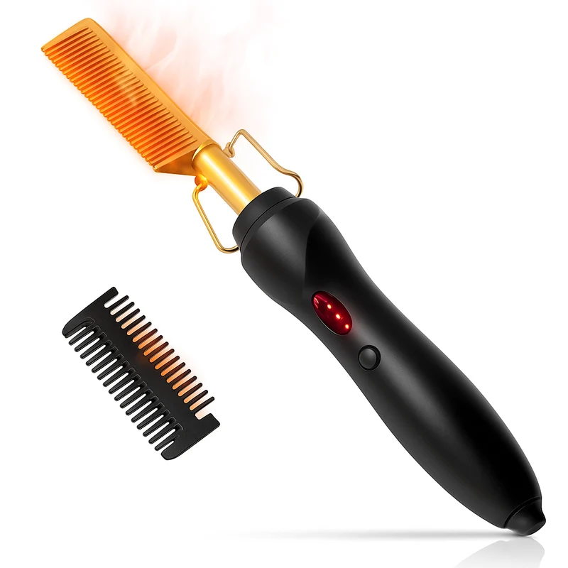 Bærbar Varmekam til Hurtig Frisur og Skægstyling