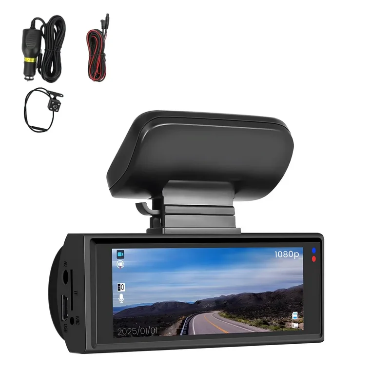 Bil-Dashcam med For- og Baghjulsovervågning i 1080P HD