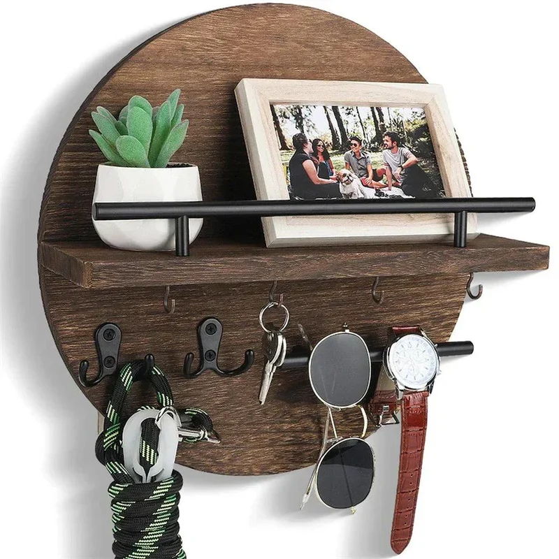 Elegant Nøgleholder med Hylde | Organiser Entréen Smukt