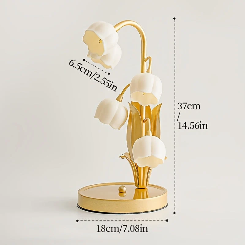 Romantisk Blomsterlampe med USB – Blød, Hvidt Lys