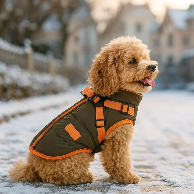 Varm og Vandtæt Vinterfrakke til Hunde