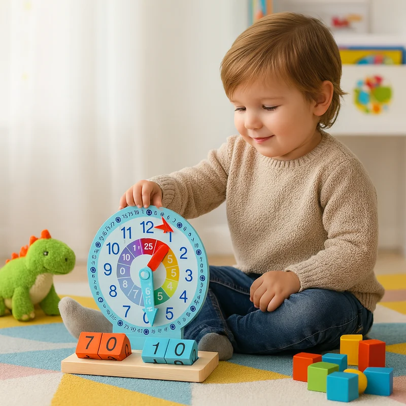 Montessori Ur til Børn – Lær Tid med Leg og Læring