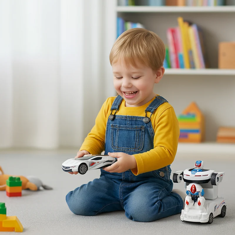 Transformer Politibil: Eventyrlig Robotleg for Børn
