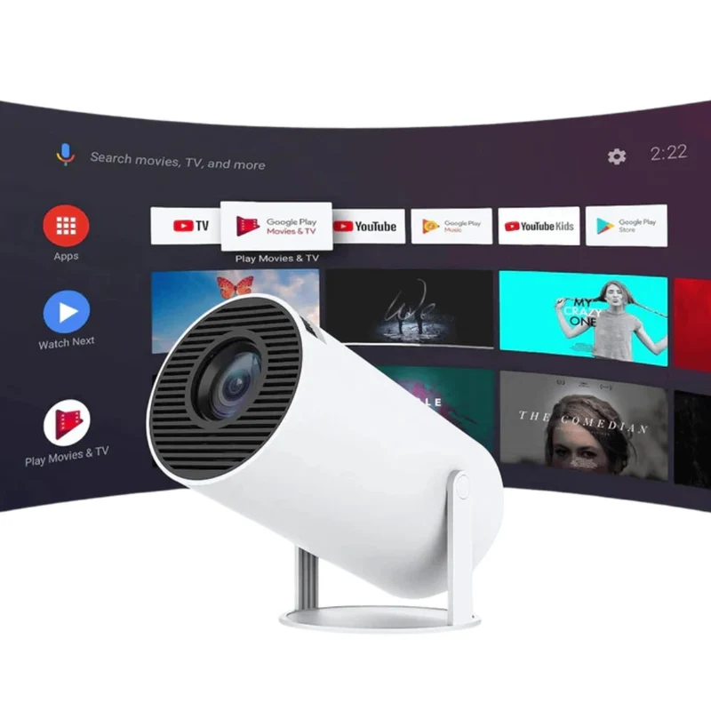 Bærbar 4K Projektor med Automatisk Fokus og Streaming