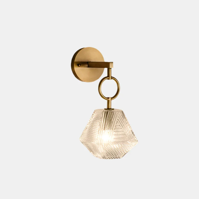 Raffineret Glaspendel med Gyldne Detaljer for Elegance