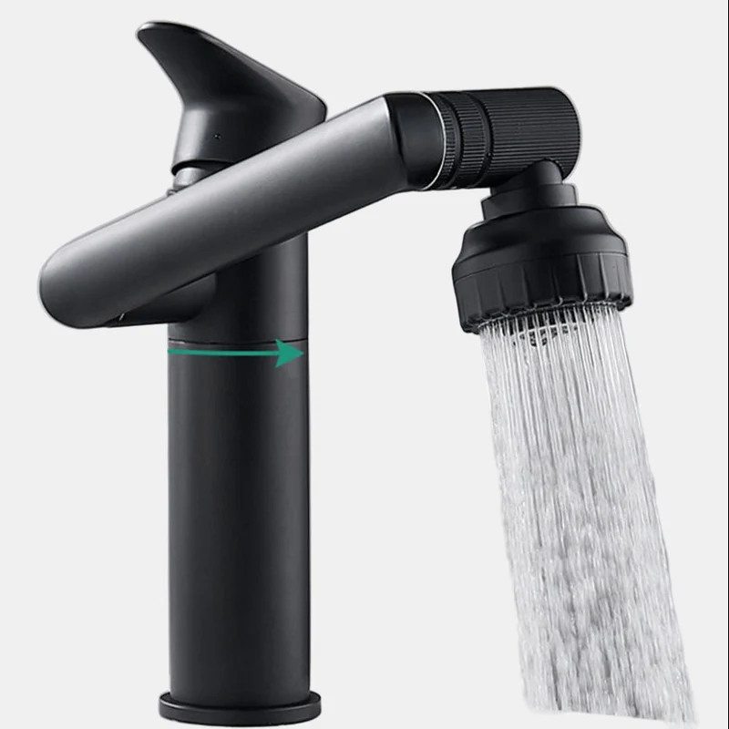 Elegant Sort Vandhane med 360° Fleksibilitet og Komfort