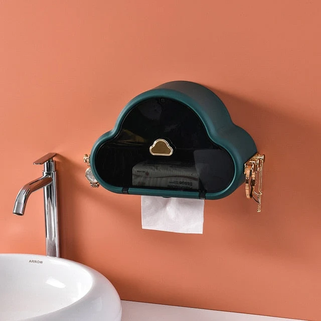 Punch-Free Væghængt Vandtæt Toiletpapirholder