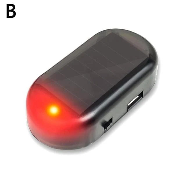 Bil Solarbatteri Tyverisikring Dummy Alarm Lys