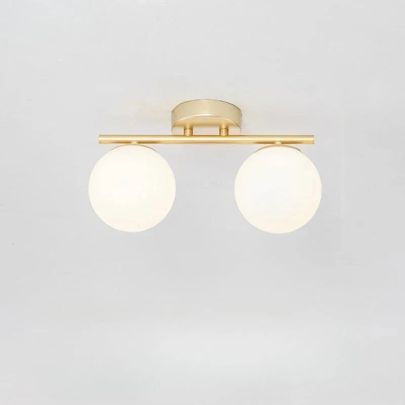 Nordic LED taklampa i glas - elegant vit boll för alla rum