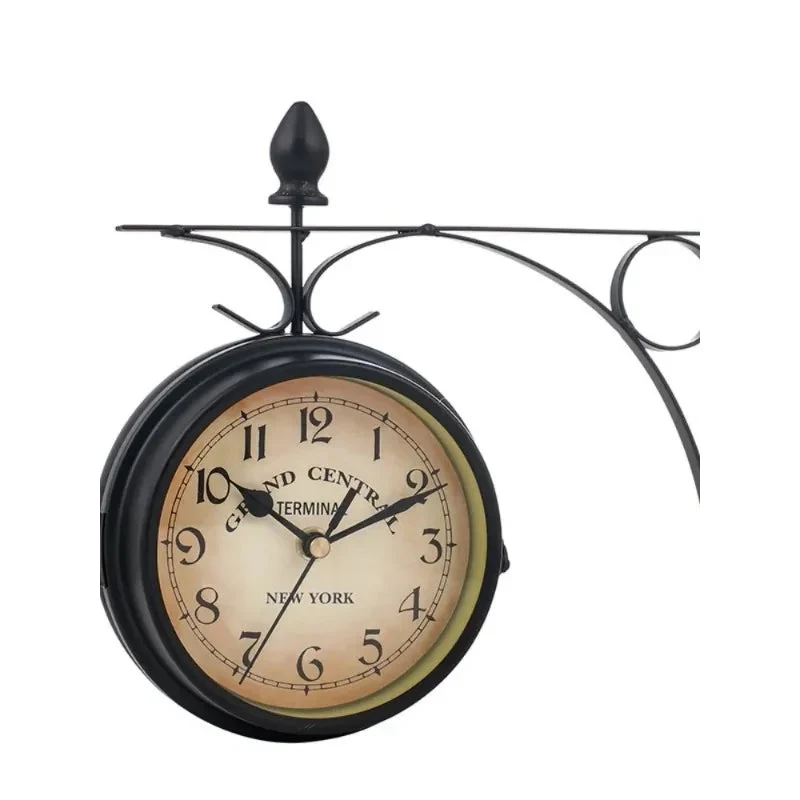 RetroTime - Vintage dubbelsidig väggklocka