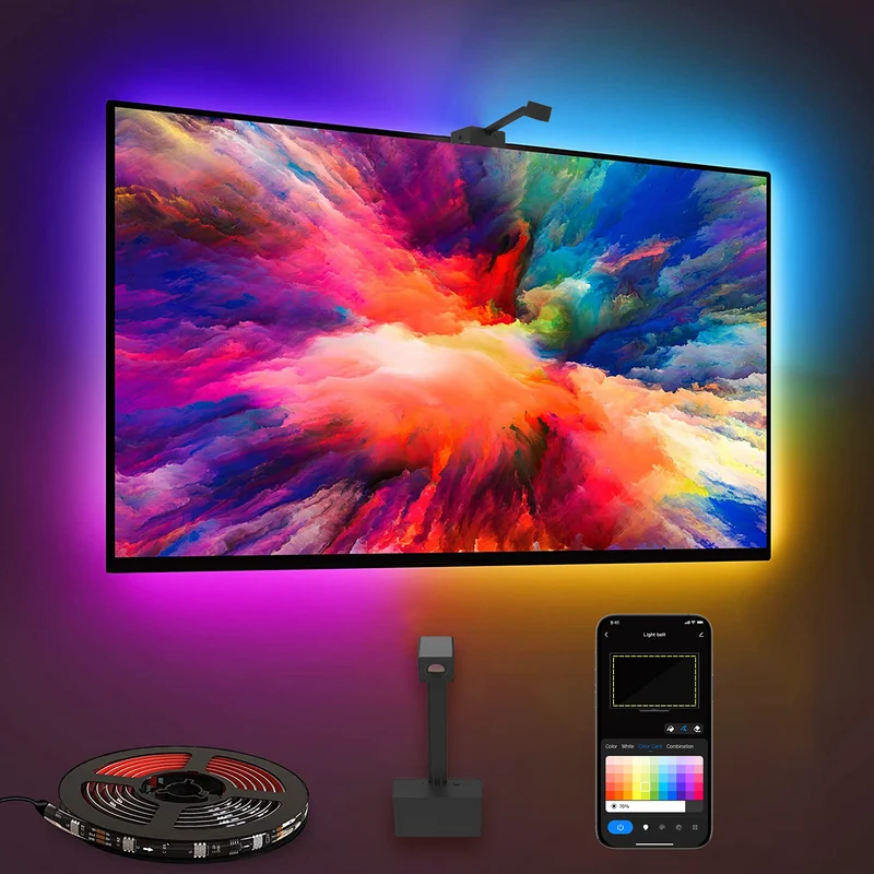 Smart LED TV-baggrundsbelysning med realtids farvesynkronisering til 50–65” TV