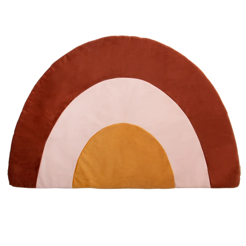 nobodinoz Rainbow Velvet Carpet Wild Brown