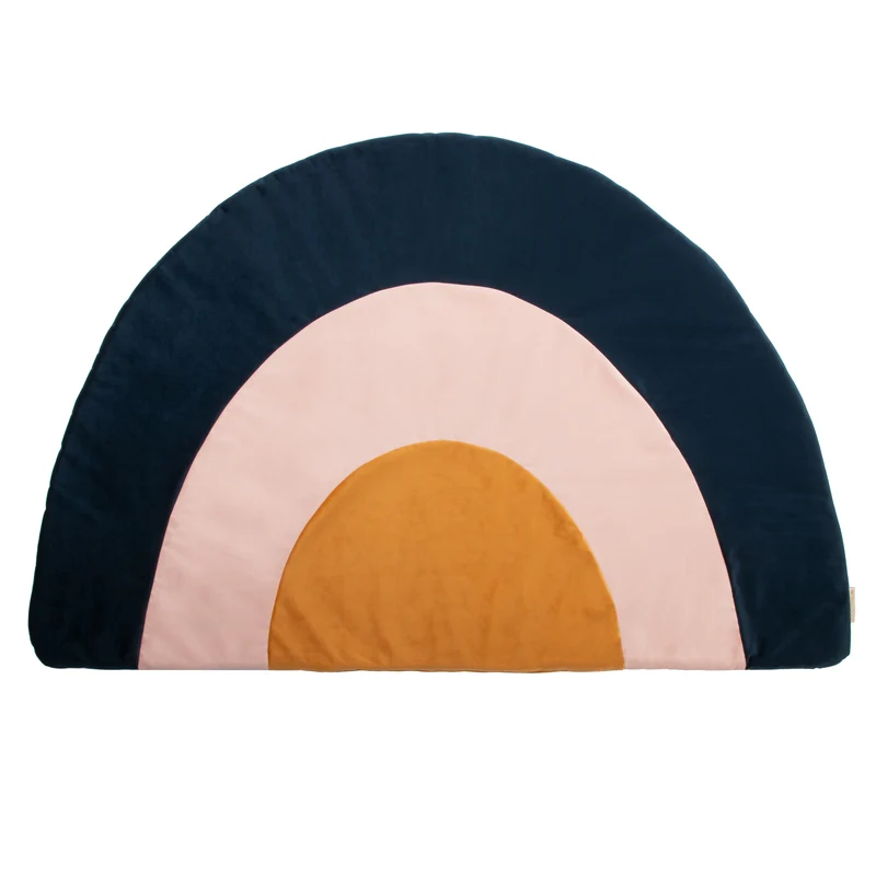 nobodinoz Rainbow Velvet Carpet Night Blue