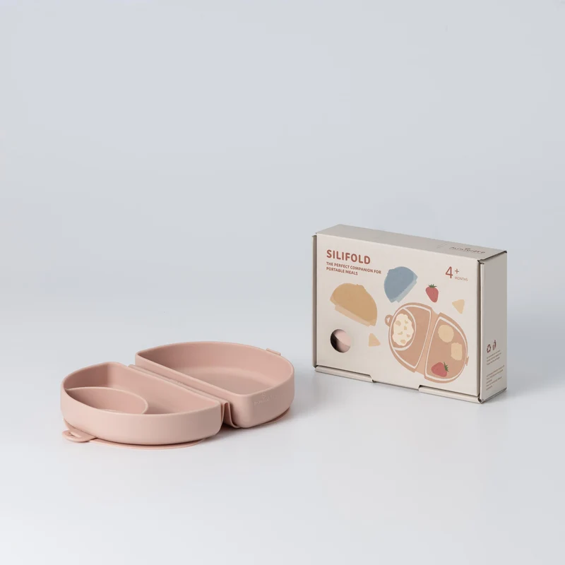 Miniware Silifold Folding Silicone Lunch Box - Pink Salt