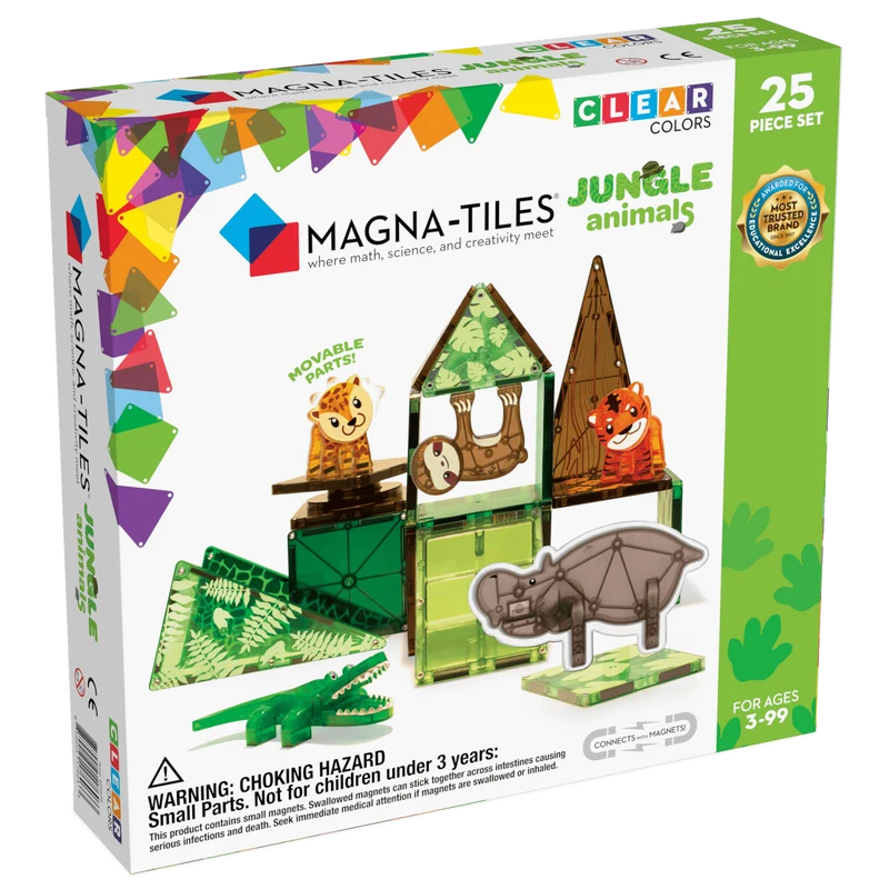 MAGNA-TILES Jungle Animals 25 Piece Set