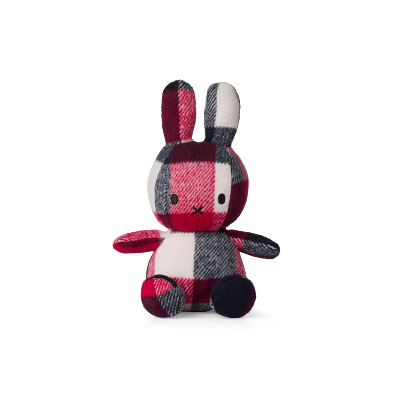 Miffy Sitting Check Red / Blue - 23 cm