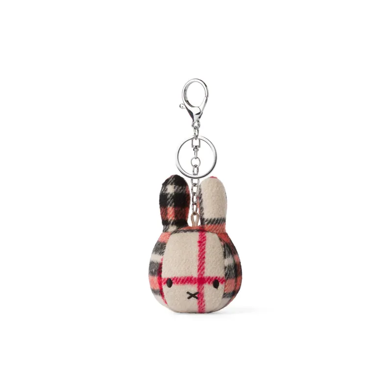 Miffy Bag Hanger Checkered Red / Cream - 10 cm