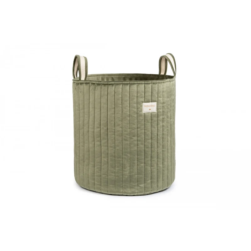 nobodinoz Savanna Velvet Toy Bag Olive Green
