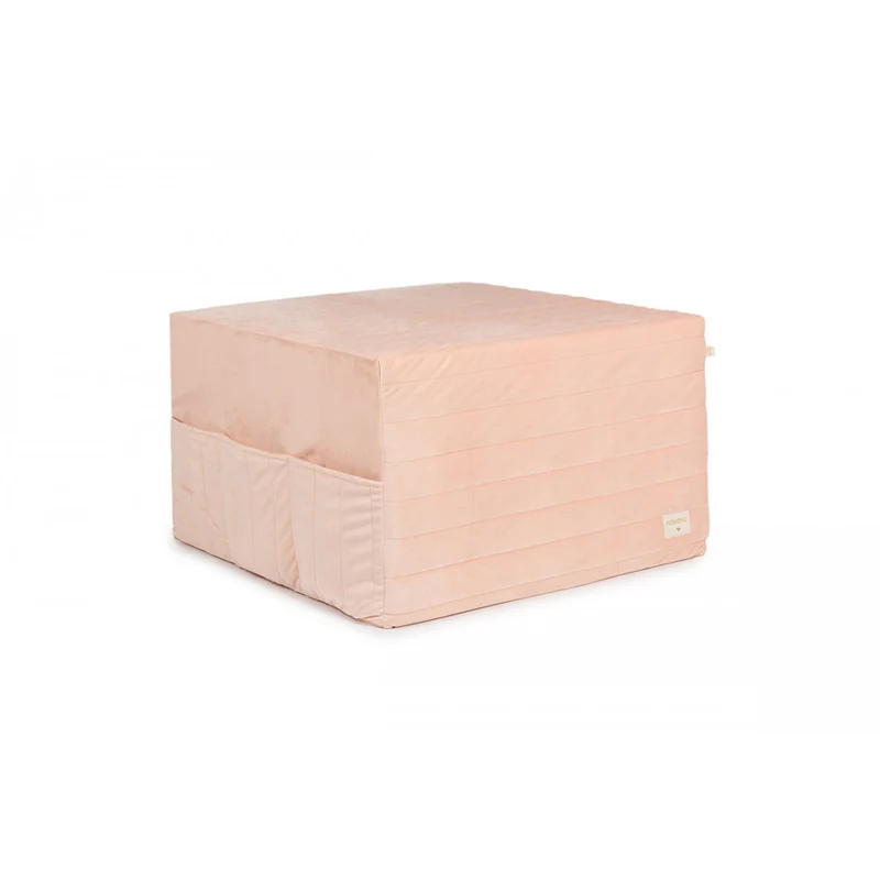 nobodinoz Sleepover Velvet Foldable Mattress Bloom Pink