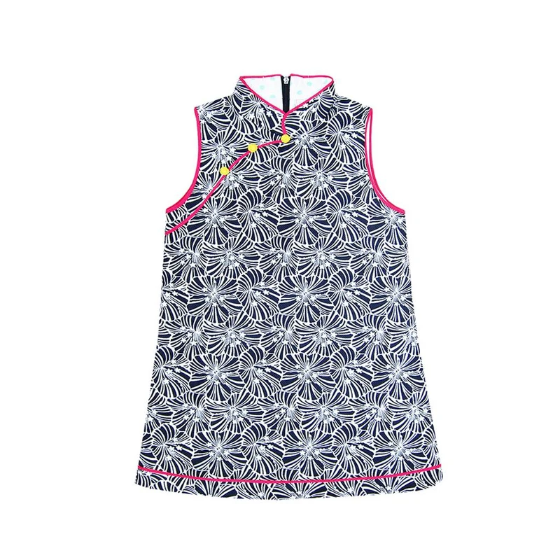 Tang' Roulou Dress Floral Navy