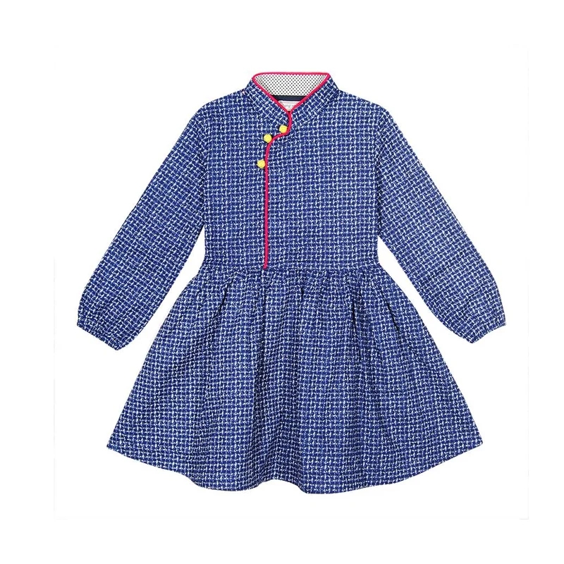 Tang' Roulou Dress Checkered Blue