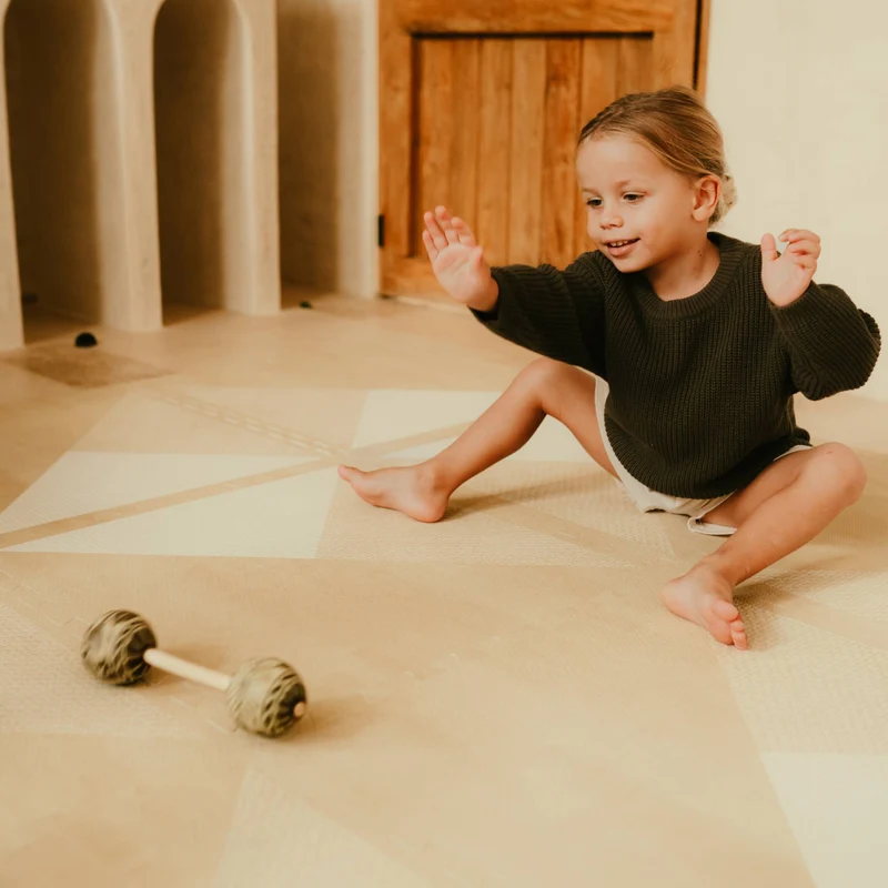 Toddlekind Prettier Puzzle Playmat Kyte Wheat 120x180cm - 6 Tiles & 12 Edging Borders