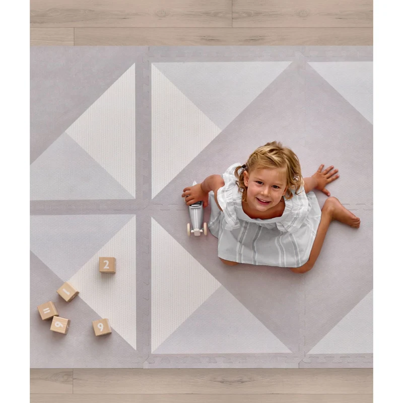 Toddlekind Prettier Puzzle Playmat Kyte Soft Storm 120x180cm - 6 Tiles & 12 Edging Borders
