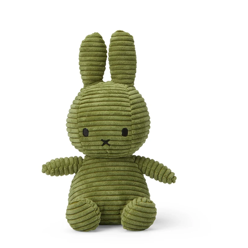 Miffy Sitting Corduroy Olive Green 23 cm