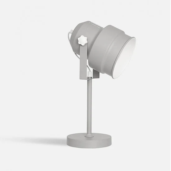 Present Time Table Lamp Studio Metal Grey H42cm x D15cm