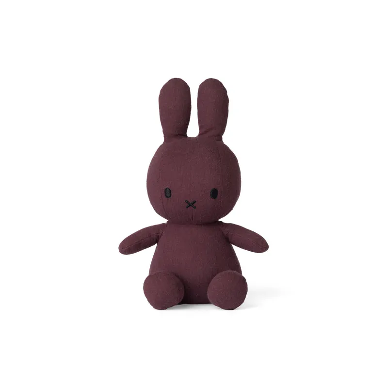 Miffy Sitting Mousseline Aubergine - 23 cm