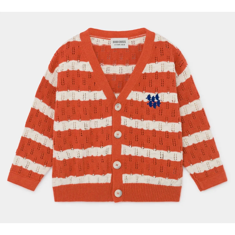Bobo Choses Striped Knited Carigan